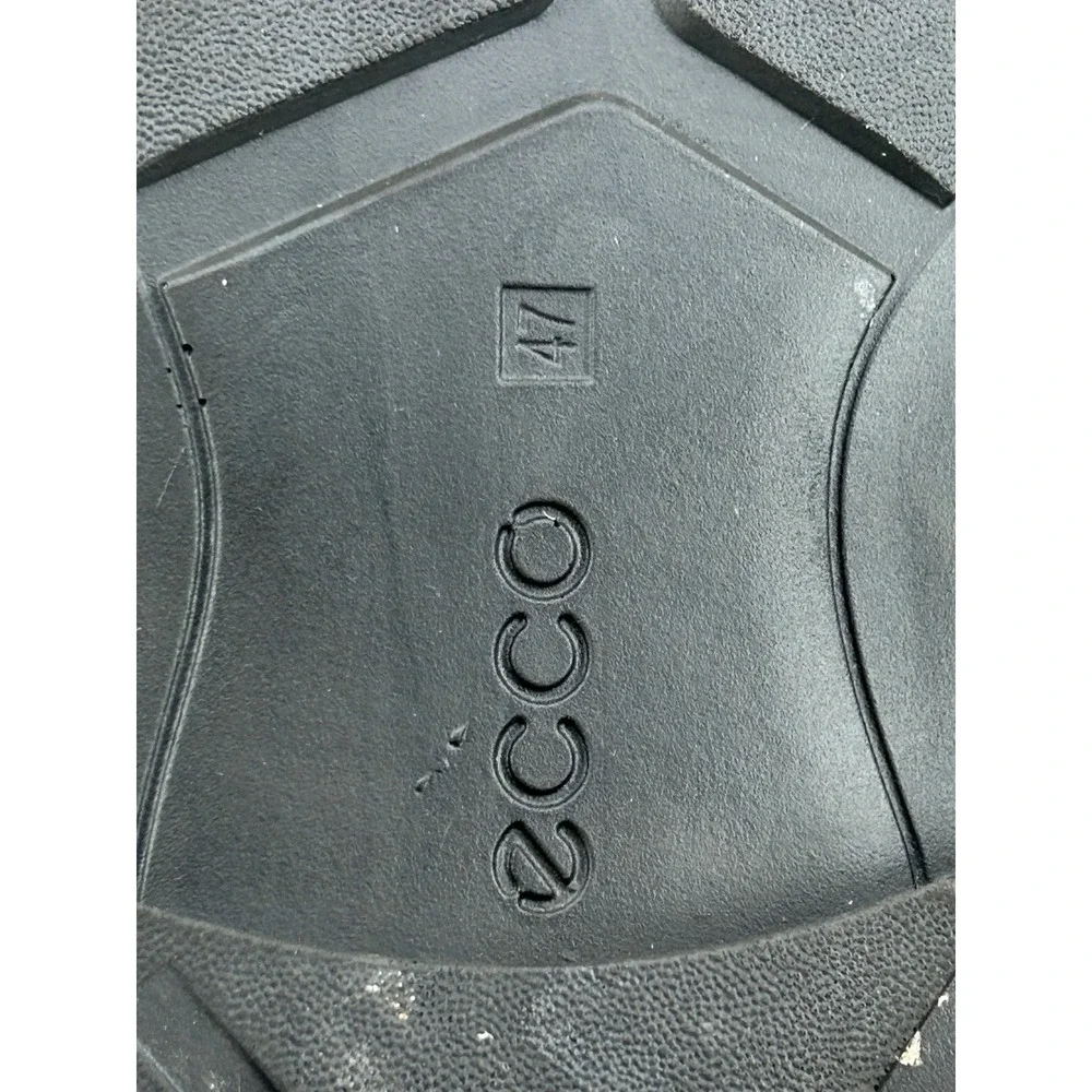ECCO Mens Brown Leather Plain Toe Derby Dress Shoes Shock Point Size‎ 47 US 13.5